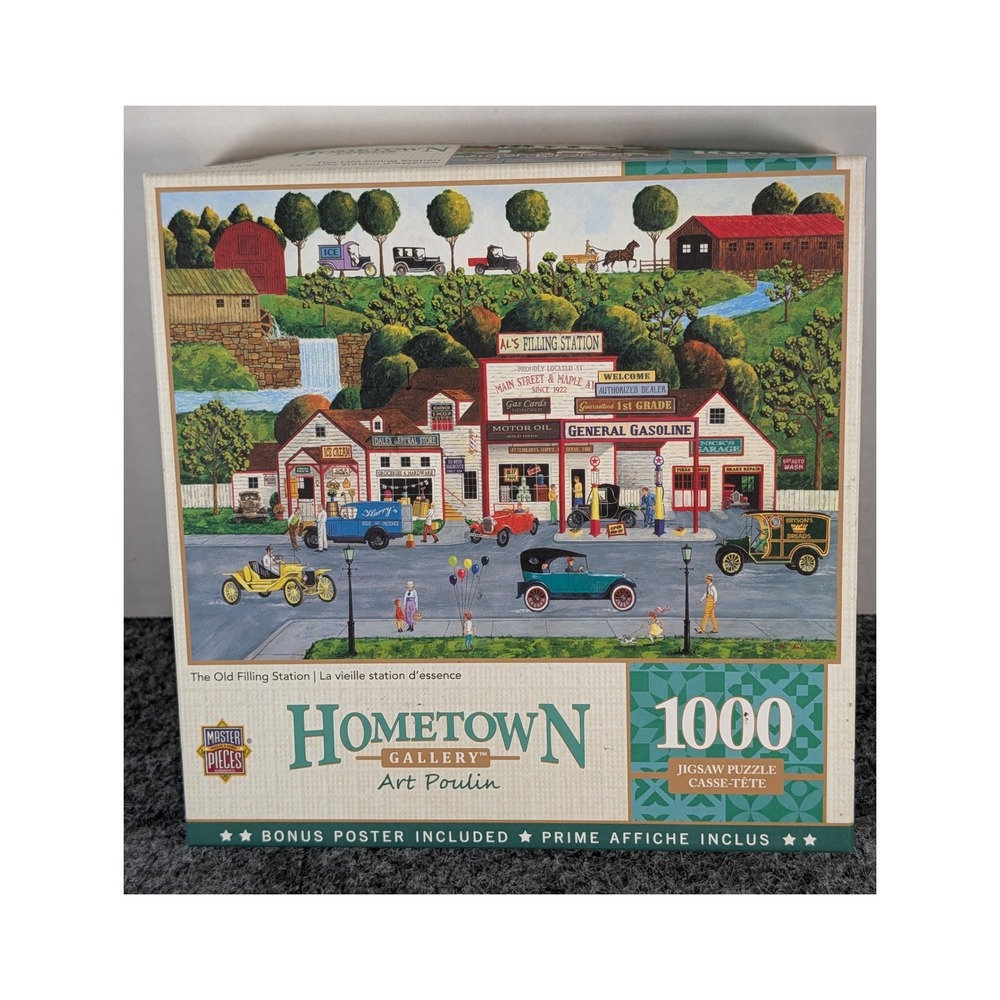 MasterPieces Hometown Gallery Art Poulin The Old Filling Station 1000 Pc Puzzle